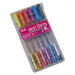 Pildspalvu komplekts GLITTER GEL 6 krāsas AGP68771