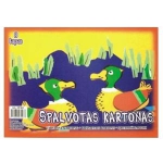 Krāsains kartons SMILTAINIS A4/8krāsas, vienpusējs