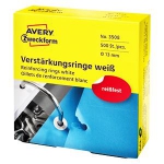 Uzlīmes apaļas 13mm 500gab. PP balti Avery